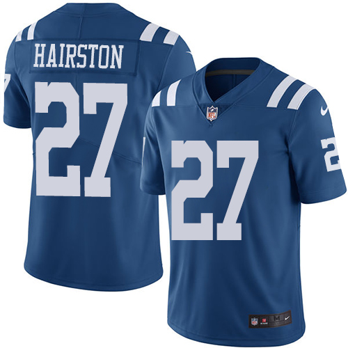 Indianapolis Colts #27 Limited Nate Hairston Royal Blue Nike NFL Men Rush Vapor Untouchable Jersey